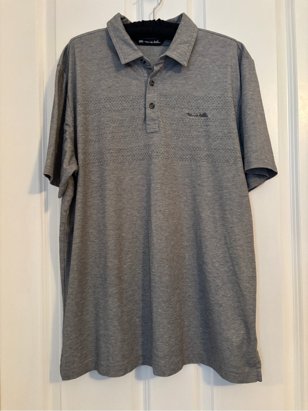 Travis Mathew’s - Men’s Gray Short Sleeve Polo w/ Subtle Texture. Size XL Cotton